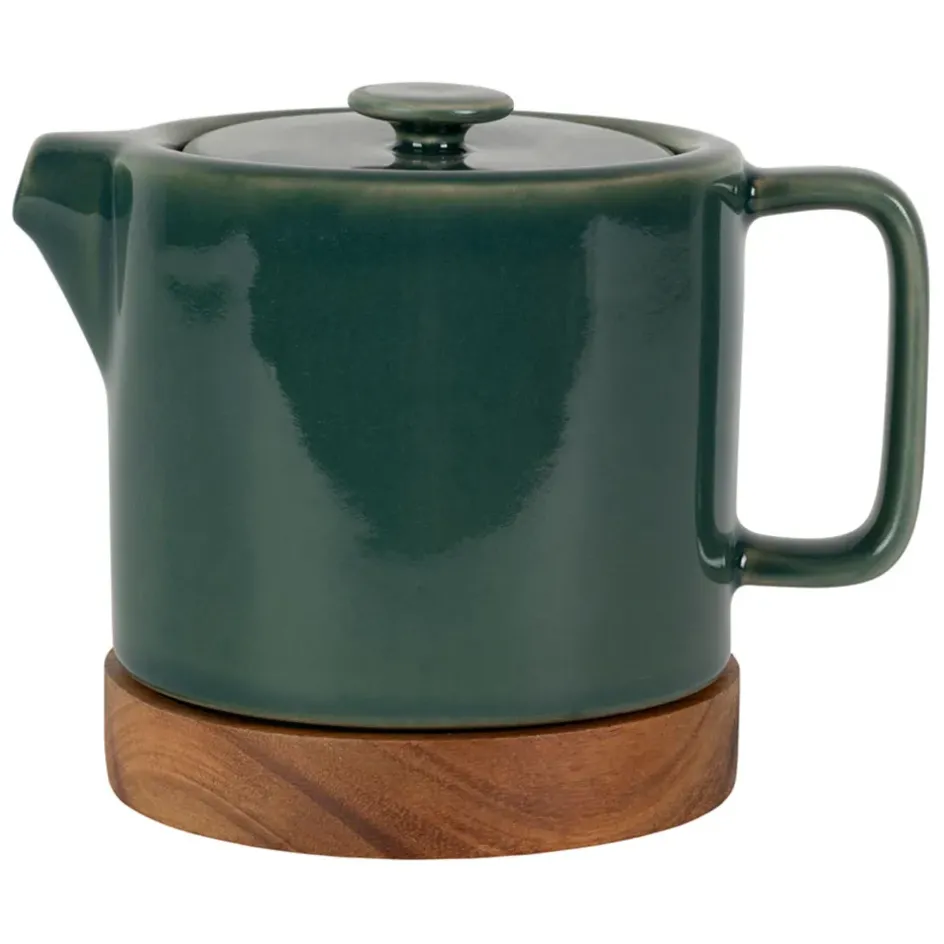 Fabrique de Styles Théières Et Cafetières>Théière en grès émeraude avec filtre 70cl - Nordika Emeraude