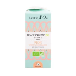 Fabrique de Styles Cafés, Thés Et Infusions>Tisane 15 sachets fruitée bio saveur pêche verveine et orange sanguine Multicolore