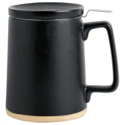 Fabrique de Styles Tasses Et Mugs>Tisaniere en grès avec filtre mat 50cl - Verde Noir