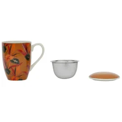 Fabrique de Styles Tasses Et Mugs>Tisanière en céramique avec filtre 37.5cl - Palmera Moutarde