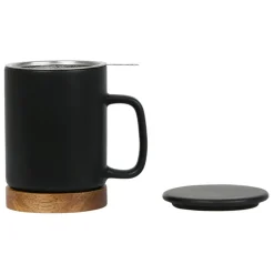 Fabrique de Styles Tasses Et Mugs>Tisanière en grès avec filtre mat - nordika Noir