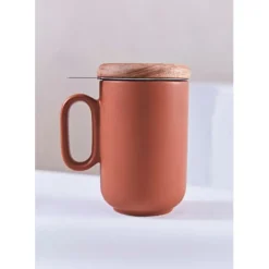Fabrique de Styles Tasses Et Mugs>Tisanière en grès avec filtre - Baltika Terracotta