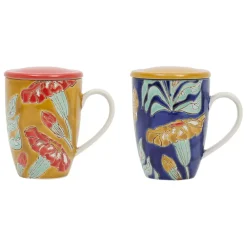 Fabrique de Styles Tasses Et Mugs>Tisanière en grès et inox 30cl - Flaura Multicolore