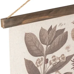 Fabrique de Styles Tableaux Et Toiles>Toile en tissu et sapin 100x81cm - Botanique Brun