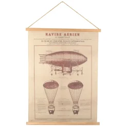 Fabrique de Styles Tableaux Et Toiles>Toile en tissu Navire Aerien 65x85cm - Aerien Rouge