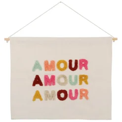 Fabrique de Styles Tableaux Et Toiles>Toile tuftée en coton 60x50cm - Amour Multicolore
