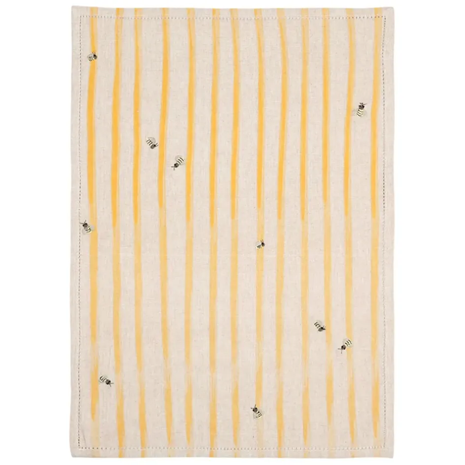 Fabrique de Styles Torchons, Tabliers Et Maniques>Torchon abeille en coton 50x70cm - Beezz Jaune
