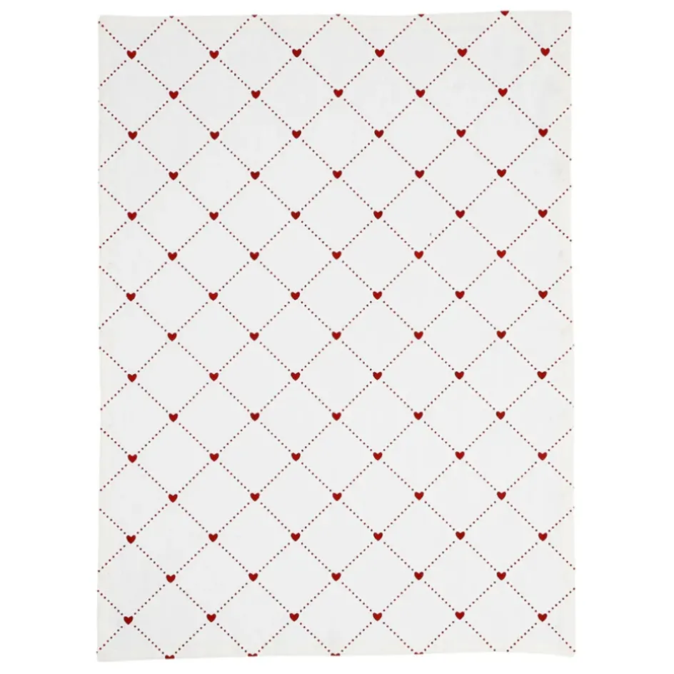 Fabrique de Styles Torchons, Tabliers Et Maniques>Torchon coeur en coton 50x70cm - P'tit Cœur Rouge