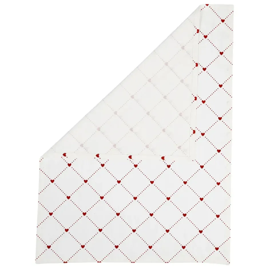 Fabrique de Styles Torchons, Tabliers Et Maniques>Torchon coeur en coton 50x70cm - P'tit Cœur Rouge