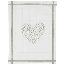Fabrique de Styles Torchons, Tabliers Et Maniques>Torchon collect cœur 50x70cm en coton - louise Vert