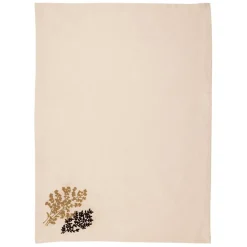 Fabrique de Styles Torchons, Tabliers Et Maniques>Torchon en coton avec broderie 50x70cm - Adelie Ecru
