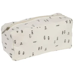 Fabrique de Styles Pochettes Et Housses>Trousse de toilette banquise en coton écru et gris - Sweetdream Ecru, Gris