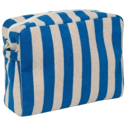 Fabrique de Styles Pochettes Et Housses>Trousse de toilette en coton rayée et blanc - Palma Indigo