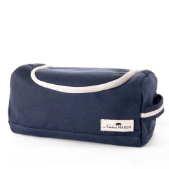 Fabrique de Styles Pochettes Et Housses>Trousse de toilette en tissu marine recyclée - Kenai Bleu