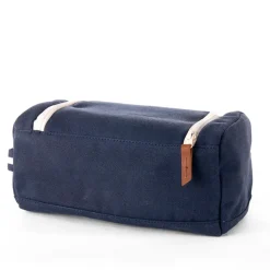 Fabrique de Styles Pochettes Et Housses>Trousse de toilette en tissu marine recyclée - Kenai Bleu
