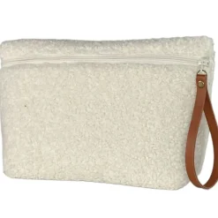 Fabrique de Styles Pochettes Et Housses>Trousse de voyage bouclette écru Ecru