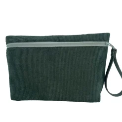 Fabrique de Styles Pochettes Et Housses>Trousse de voyage en velours Kaki