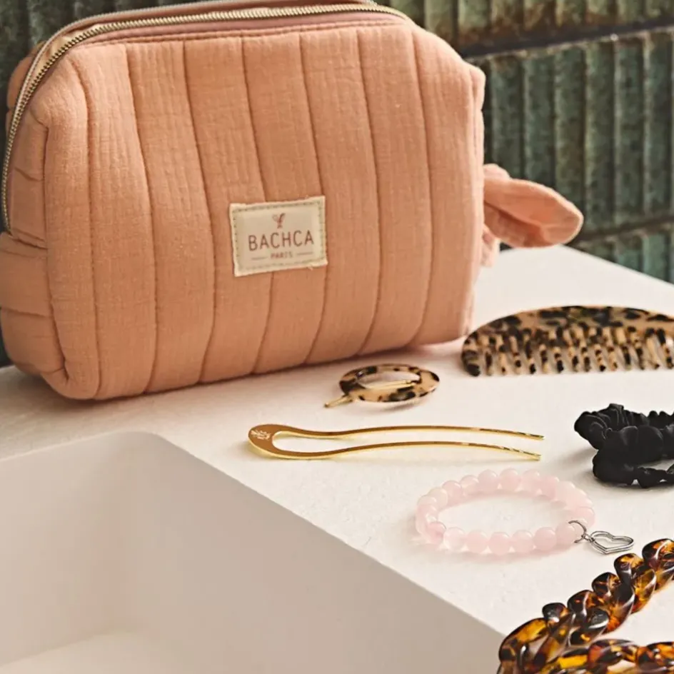 Fabrique de Styles Pochettes Et Housses>Trousse maquillage en coton Rose