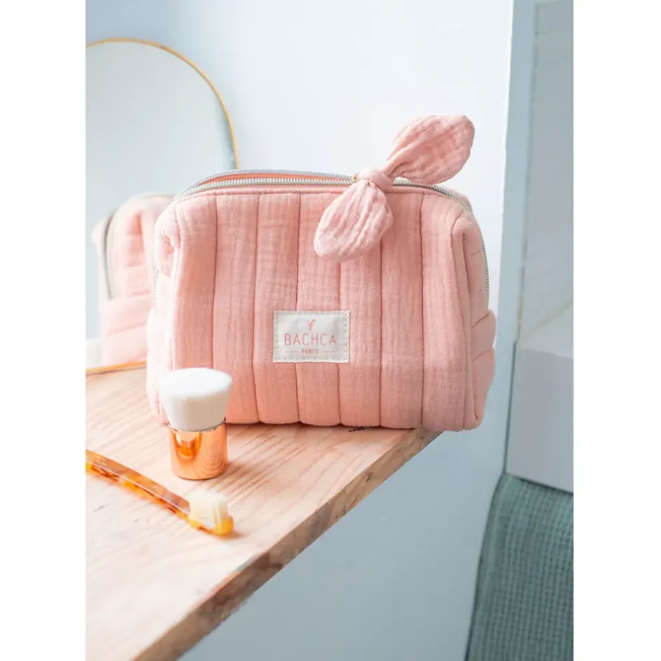Fabrique de Styles Pochettes Et Housses>Trousse maquillage en coton Rose