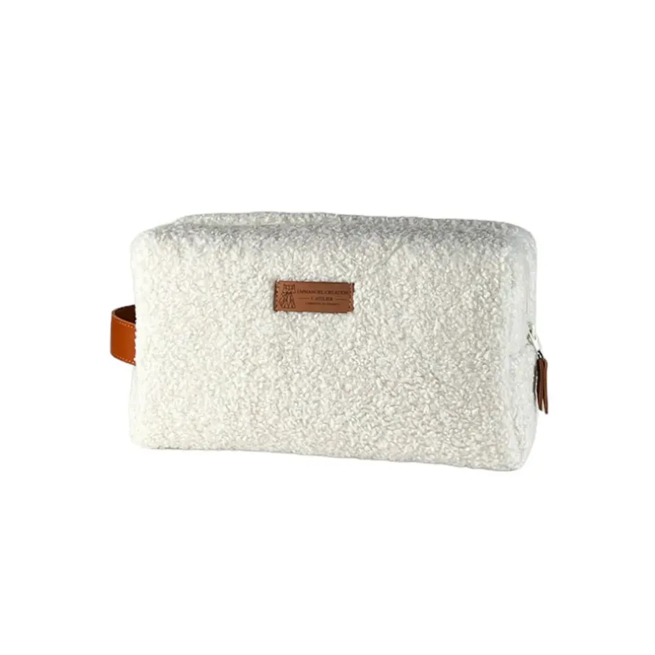 Fabrique de Styles Pochettes Et Housses>Trousse nomade m bouclette 29x11xh14cm Ecru