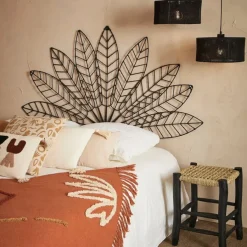 Fabrique de Styles Déco À Suspendre Et Adhésive>Tête de lit en fer - Floraly Noir