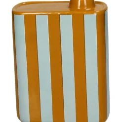 Fabrique de Styles Vases Et Soliflores>Vase à rayures d'huile d'olive en faïence 13x5.5x17cm Multicolore