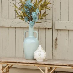 Fabrique de Styles Vases Et Soliflores>Vase amphore en grès h54cm - Mijas Blanc cassé