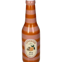 Fabrique de Styles Vases Et Soliflores>Vase bouteille citron faïence fine d6.5xh24cm Multicolore