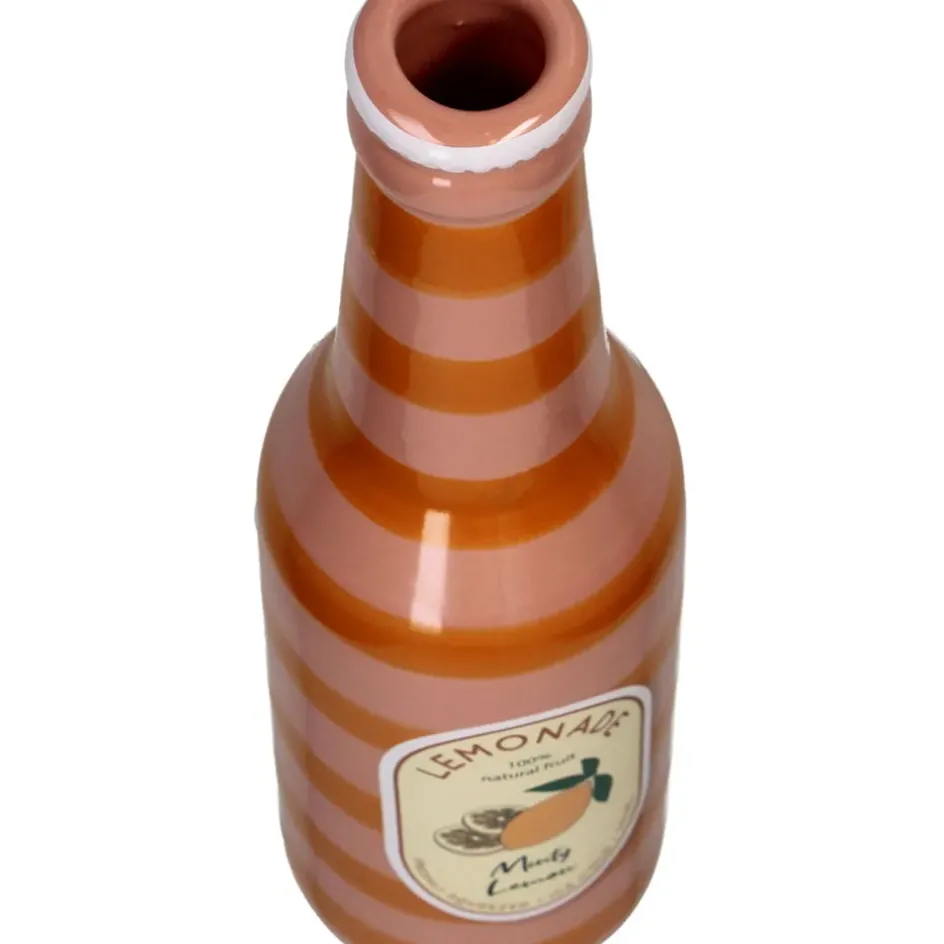 Fabrique de Styles Vases Et Soliflores>Vase bouteille citron faïence fine d6.5xh24cm Multicolore