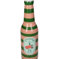 Fabrique de Styles Vases Et Soliflores>Vase bouteille orange faïence fine d6.5xh24cm Multicolore