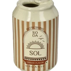 Fabrique de Styles Vases Et Soliflores>Vase canette de soda en faïence nude h11cm Multicolore