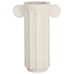 Fabrique de Styles Vases Et Soliflores>Vase colonne en grès h35cm - Greeka Blanc
