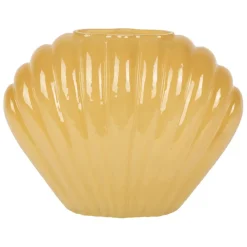 Fabrique de Styles Vases Et Soliflores>Vase coquillage en verre h22cm - Leucie Ocre
