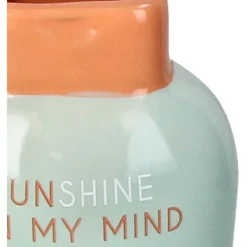 Fabrique de Styles Vases Et Soliflores>Vase crème solaire en faïence h19cm Bleu