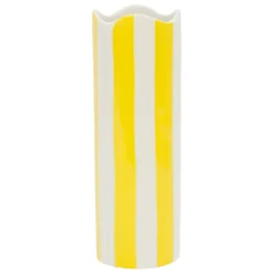 Fabrique de Styles Vases Et Soliflores>Vase cylindrique en grès écru h23.5cm - Patchuca Ecru