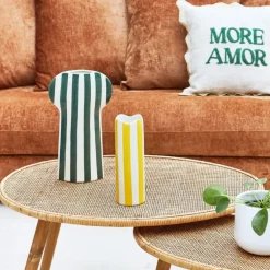 Fabrique de Styles Vases Et Soliflores>Vase cylindrique en grès écru h23.5cm - Patchuca Ecru