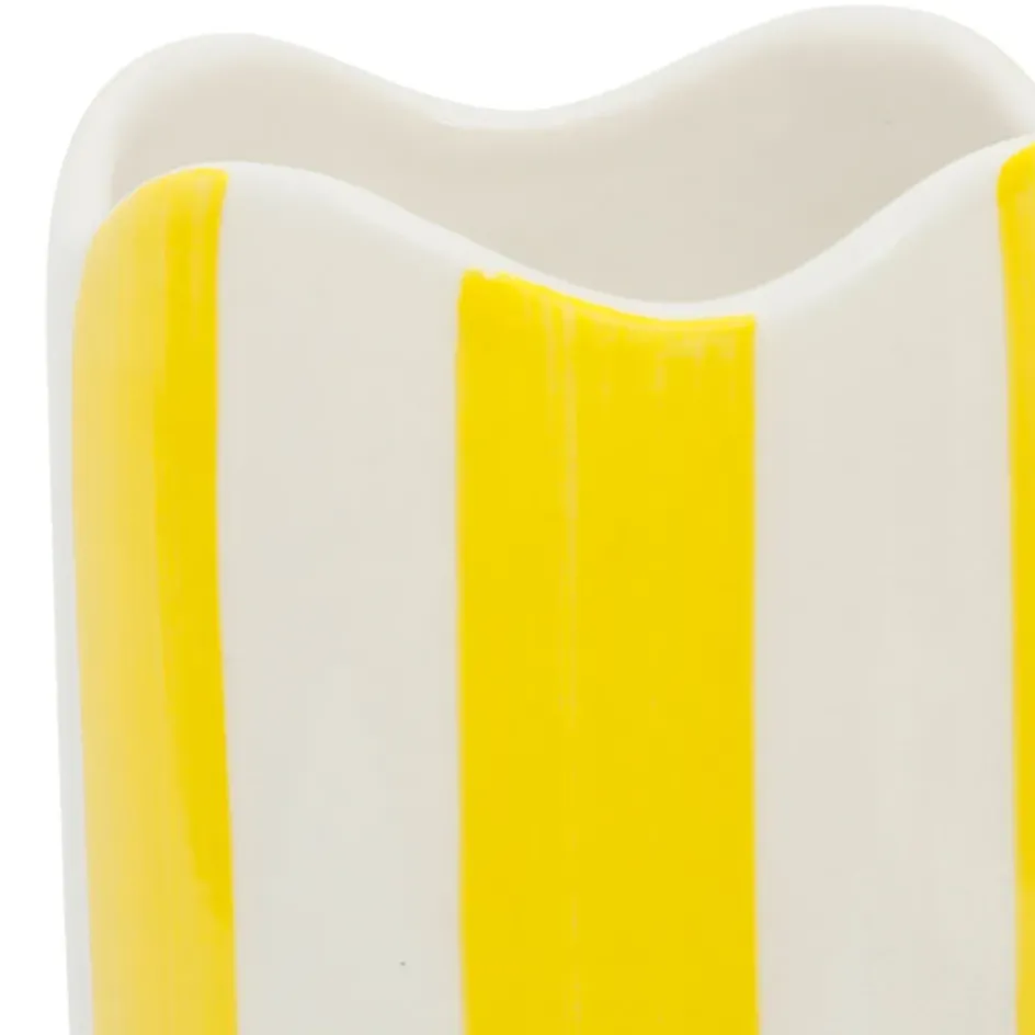 Fabrique de Styles Vases Et Soliflores>Vase cylindrique en grès écru h23.5cm - Patchuca Ecru