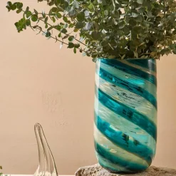 Fabrique de Styles Vases Et Soliflores>Vase cylindrique en verre émeraude h25cm - Sablon Emeraude