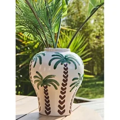 Fabrique de Styles Vases Et Soliflores>Vase en céramique cassé h31cm - Paradiso Blanc