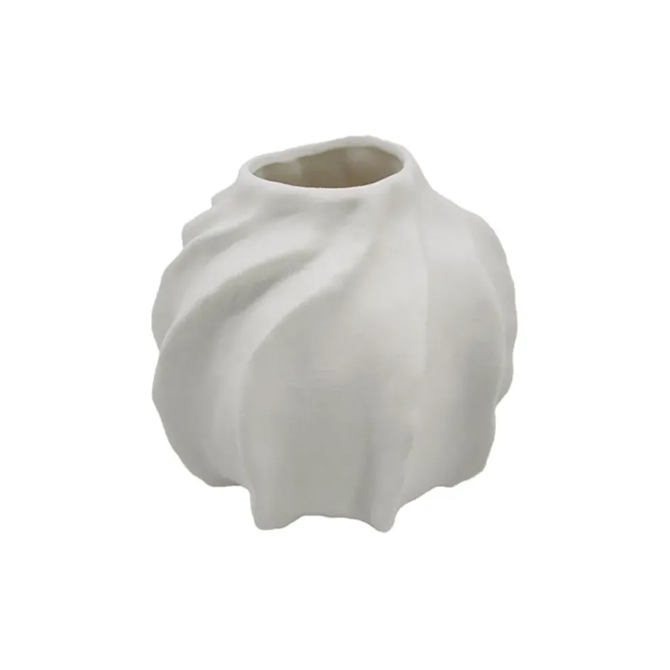 Fabrique de Styles Vases Et Soliflores>Vase en céramique h10cm Blanc