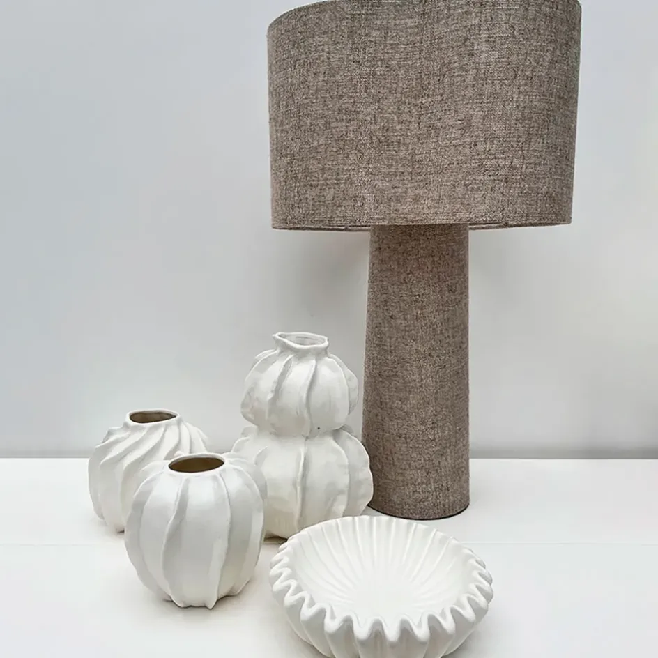 Fabrique de Styles Vases Et Soliflores>Vase en céramique h10cm Blanc