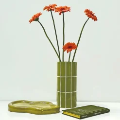 Fabrique de Styles Vases Et Soliflores>Vase en céramique H23cm Kaki
