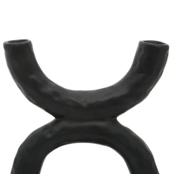 Fabrique de Styles Vases Et Soliflores>Vase en dolomite h20cm -arty folk Noir