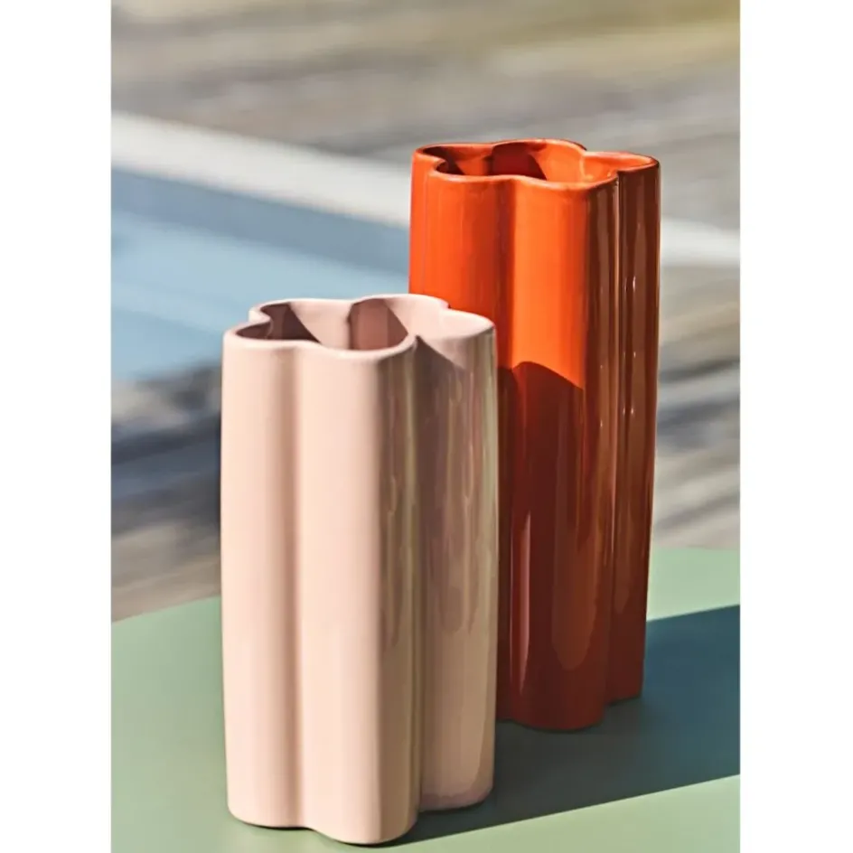 Fabrique de Styles Vases Et Soliflores>Vase en dolomite h18cm - Lindon Rose