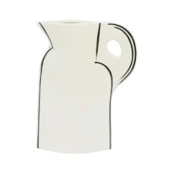 Fabrique de Styles Vases Et Soliflores>Vase en grès écru et noir h24cm - Lumi Ecru, Noir