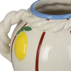 Fabrique de Styles Vases Et Soliflores>Vase en grès citron 20x16x19cm Jaune