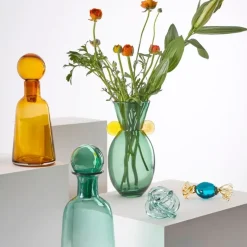 Fabrique de Styles Vases Et Soliflores>Vase en verre d12xh32cm - Pop'S Ambre