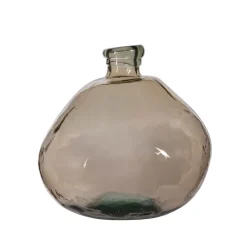 Fabrique de Styles Vases Et Soliflores>Vase en verre recyclé sablé d16xh18cm - Simplicity Sable