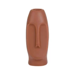 Fabrique de Styles Vases Et Soliflores>Vase Face 6X5.5Xh13.5Cm Gres Terracotta