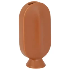 Fabrique de Styles Vases Et Soliflores>Vase face 9x5.5xh17.5cm gres Terracotta